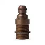 Vintage Gewindemantel 1 Gewindering Lampenfassung E14 aus Messing Old English Finish