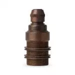 Vintage Gewindemantel 2 Gewinderinge Lampenfassung E14 aus Messing Old English Finish