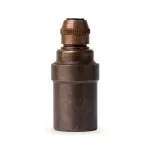 Vintage Glattmantel Lampenfassung E14 aus Messing Old English Finish