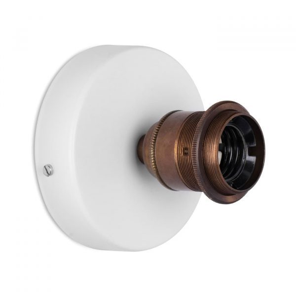 Wandlampe Vintage Weiß mit Fassung Old English, Relight Locke