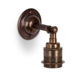 Wandleuchte aus Messing Old English im Antik & Vintage Stil E27 mit Gelenk, Relight Bacon Bow