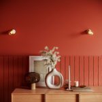 Wohnzimmer mit Wandfassung aus Porzellan Lampenfassung E27