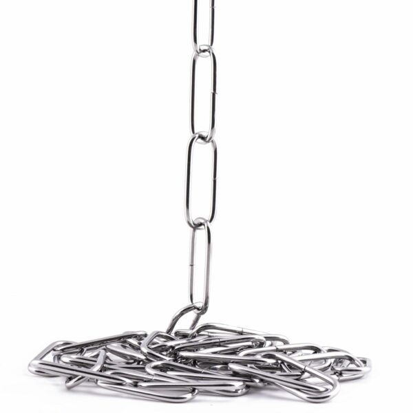 Zierkette aus Messing, Nickel-Finish